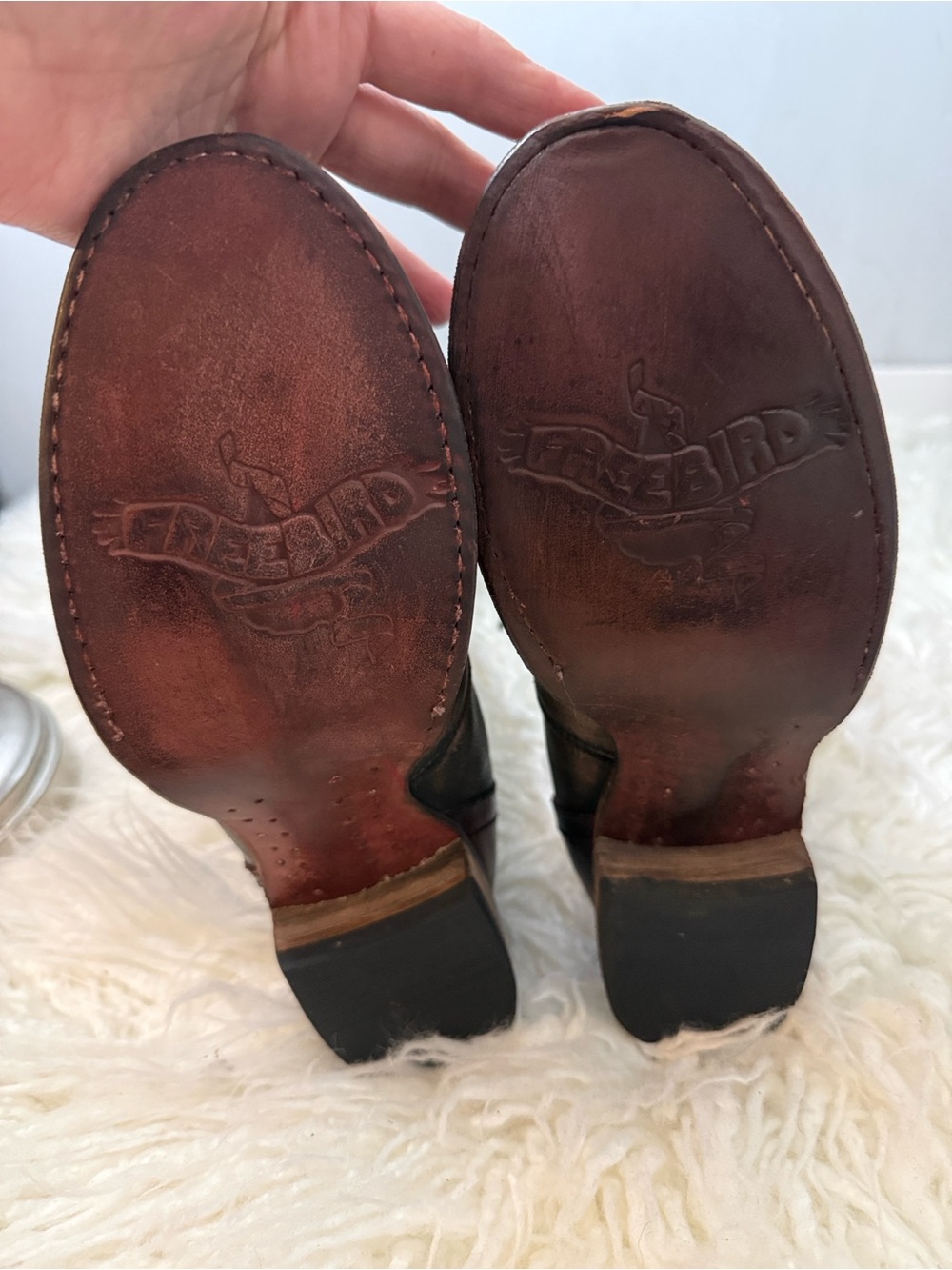 Freebird Raphael Tall Lace-Up Leather Boots in Dark Brown size 9 - Picture 8 of 9